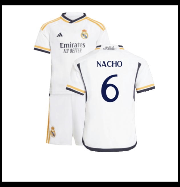 Nogometni Dres FC Real Madrid 2023-24 Dječji NACHO #6 Domaći Komplet