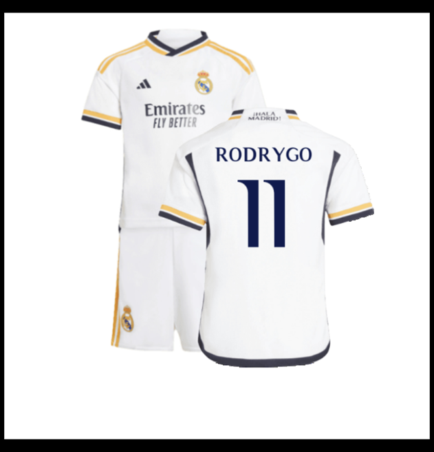 Nogometni Dres FC Real Madrid 2023-24 Dječji RODRYGO #11 Domaći Komplet