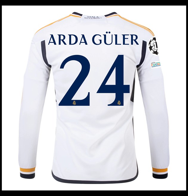 Nogometni Dres FC Real Madrid 2023-24 Dugim Rukavima ARDA GULER #24 Domaći Komplet