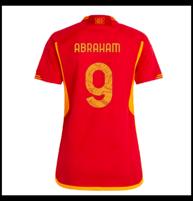 Nogometni Dres AS Roma 2023-24 Ženska ABRAHAM #9 Domaći Komplet