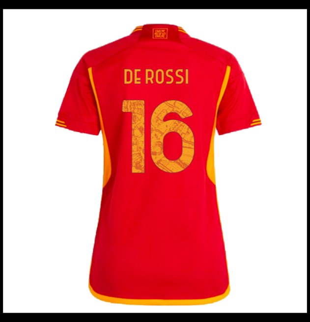 Nogometni Dres AS Roma 2023-24 Ženska DE ROSSI #16 Domaći Komplet