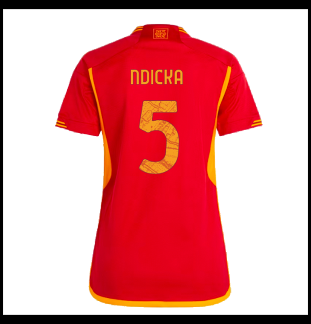 Nogometni Dres AS Roma 2023-24 Ženska NDICKA #5 Domaći Komplet