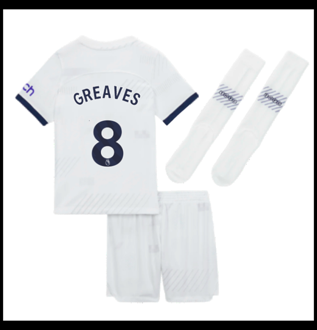 Nogometni Dres Tottenham Hotspur 2023-24 Dječji GREAVES #8 Domaći Komplet
