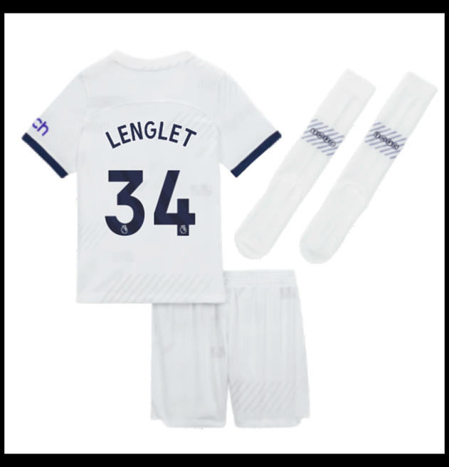 Nogometni Dres Tottenham Hotspur 2023-24 Dječji LENGLET #34 Domaći Komplet