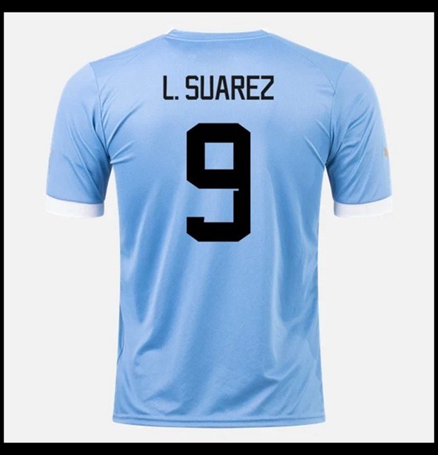 Nogometni Dres Urugvaj Svjetsko Prvenstvo 2022 L SUAREZ #9 Domaći Komplet